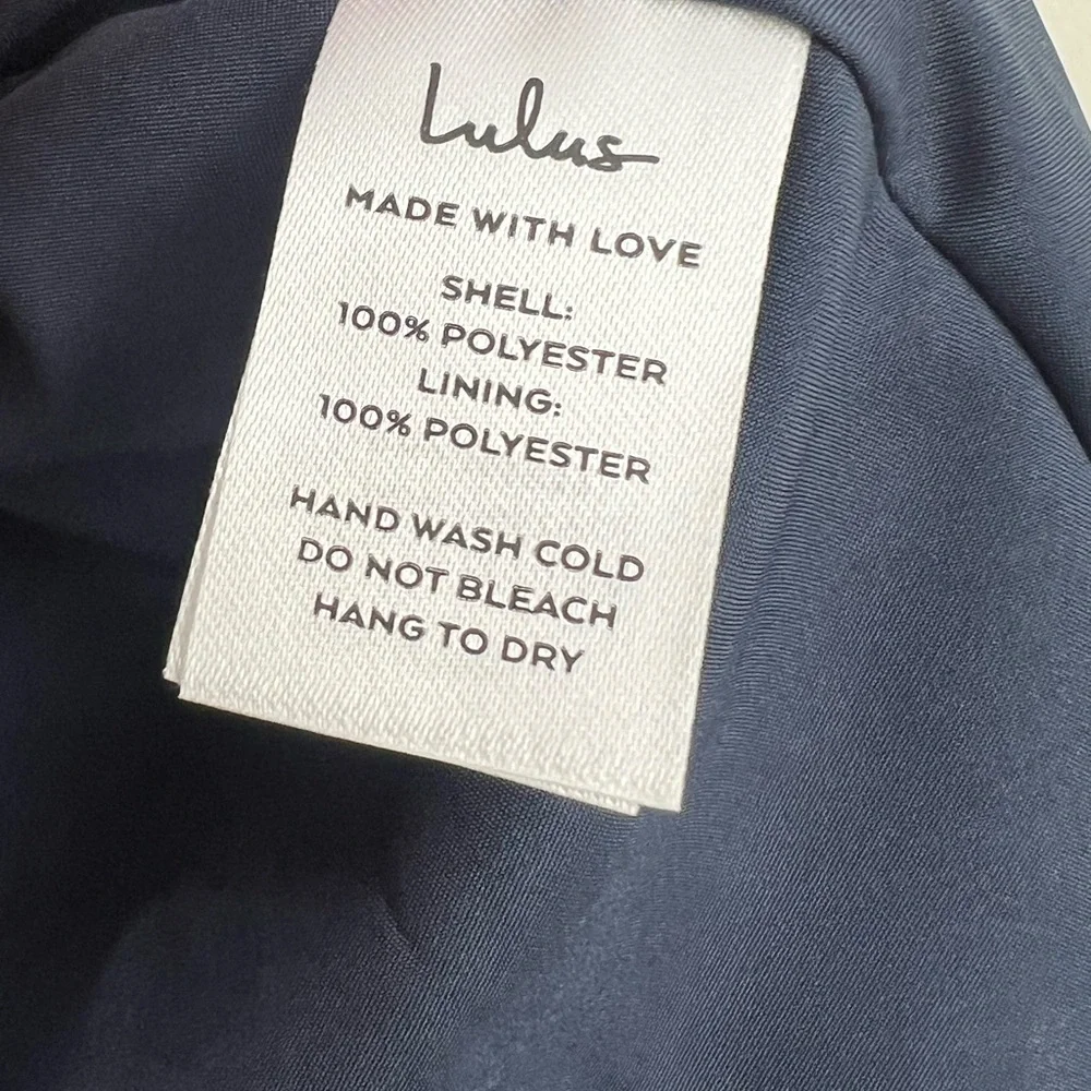 New Lulus Love and Blooms Navy Blue Floral Print Off The Shoulder maxi Dress - Picture 11 of 14